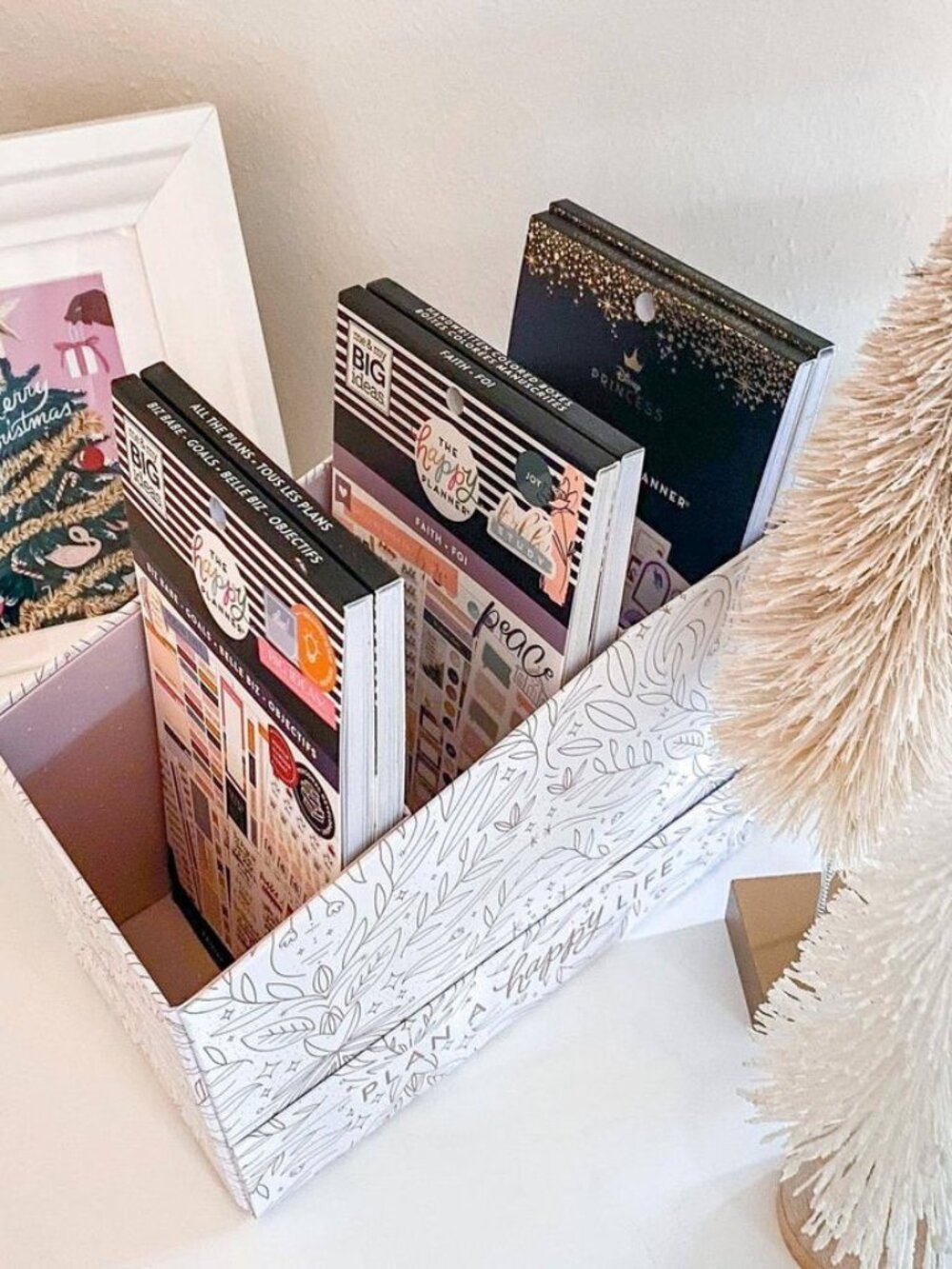 The Happy Planner Neutral Florals Sticker Storage box